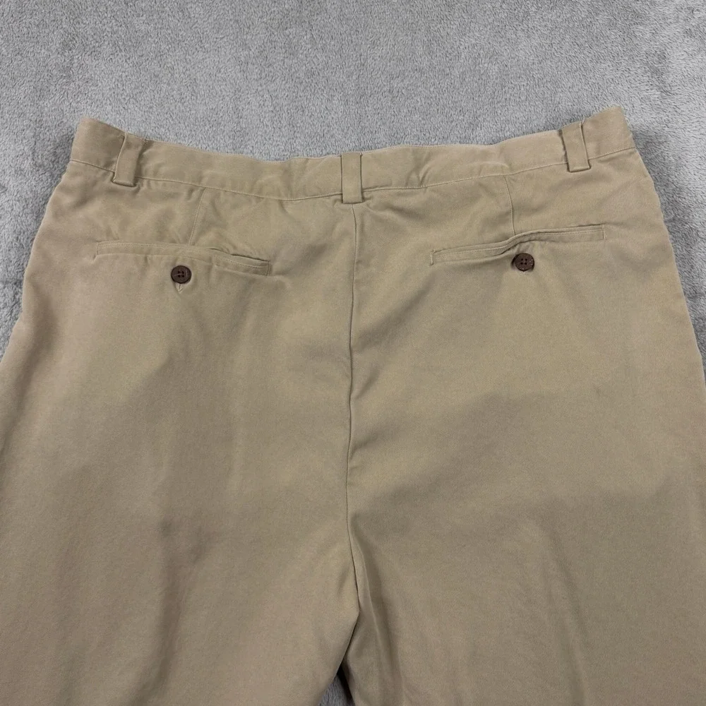 Tommy‎ Bahama Mens W40in. x L28in. 100% Silk Pleated Relaxed Fit Khaki Tan Pants